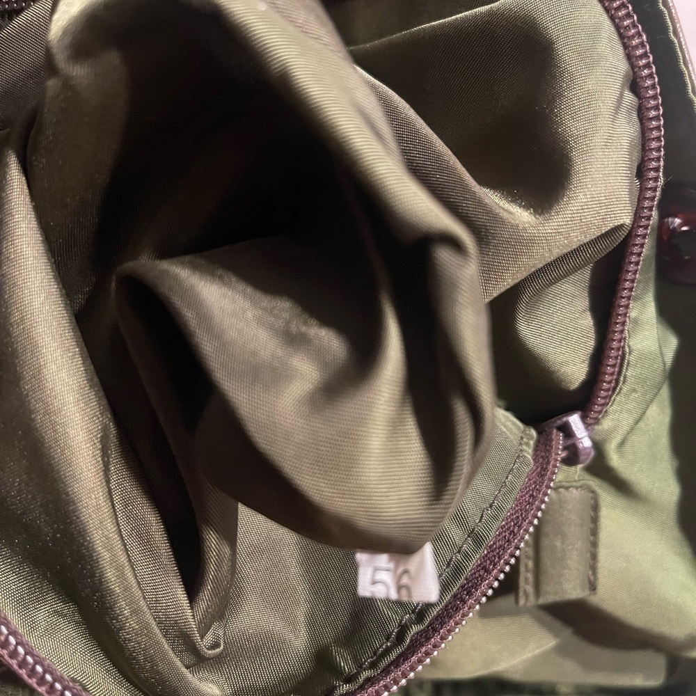 Prada brown leather with green nylon combo chain handle - Picture 6 of 11